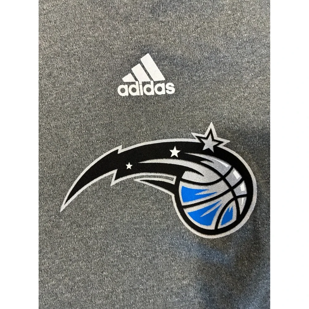 Adidas Orlando Magic NBA Long Sleeve Shooting Shirt Mens XL Gray V-Neck Training